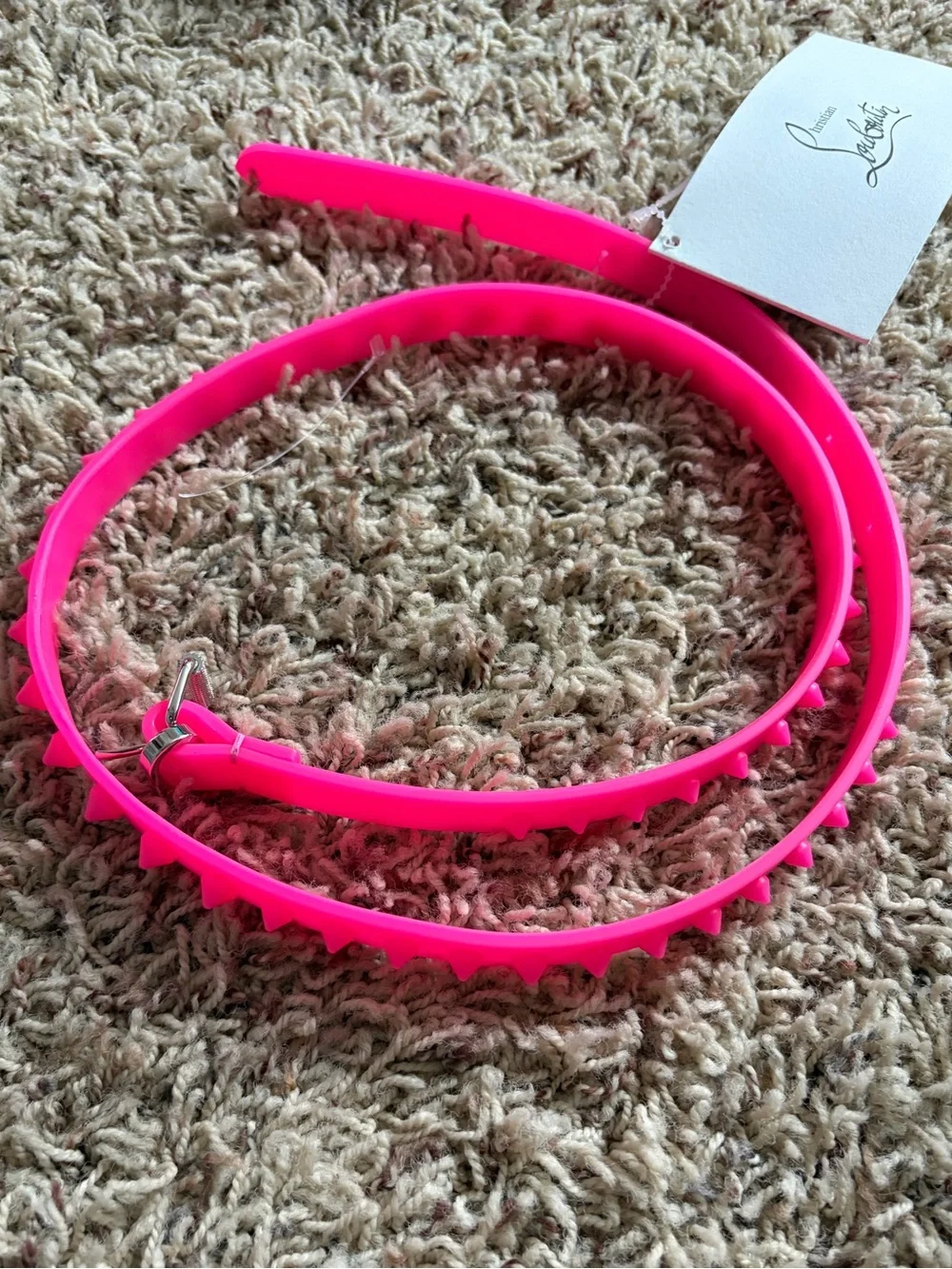 Christian Louboutin Loubi Spike Belt in Fuchsia Pink Christian Louboutin Loubi Spike Belt (Men) | Nordstrom main image 2